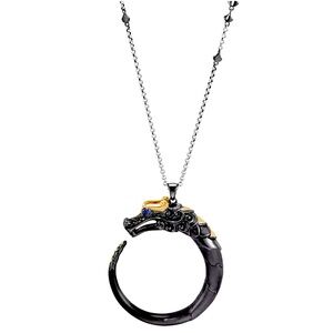 JOHN HARDY Sterling Silver 18K Yellow Gold Legends Naga Pendant Necklace